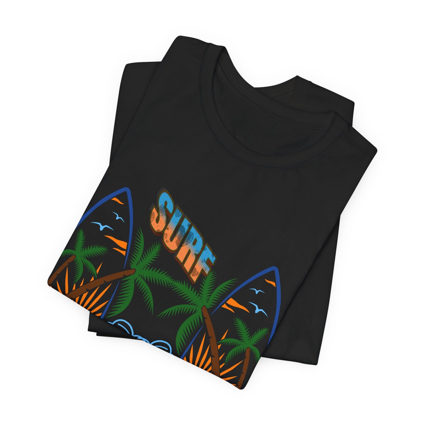 Surf Graphic T-Shirt — Surf Design Unisex Jersey Short Sleeve Tee