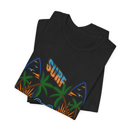 Surf Graphic T-Shirt — Surf Design Unisex Jersey Short Sleeve Tee