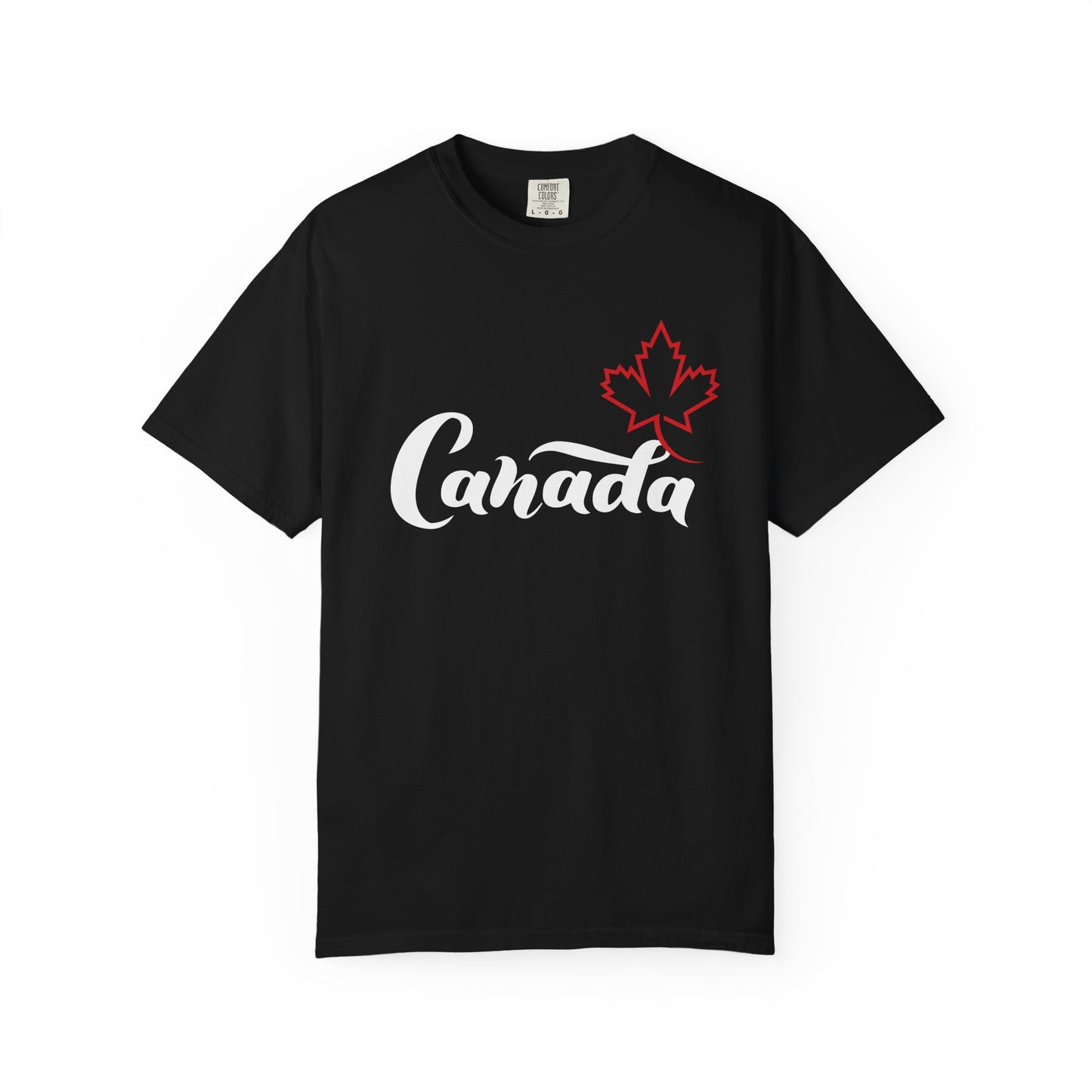 Canada Day Maple Leaf & Heart T-Shirt — Canadian Pride Script Tee