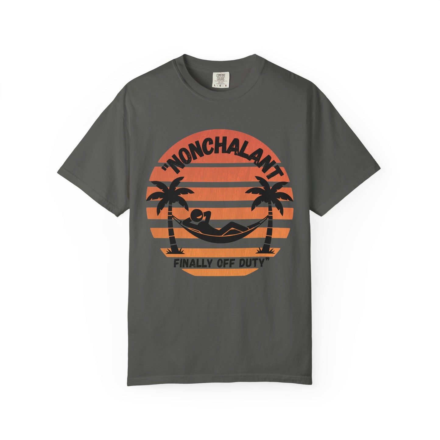 Finally Off Duty T-Shirt — Retro Palm Hammock Graphic Tee