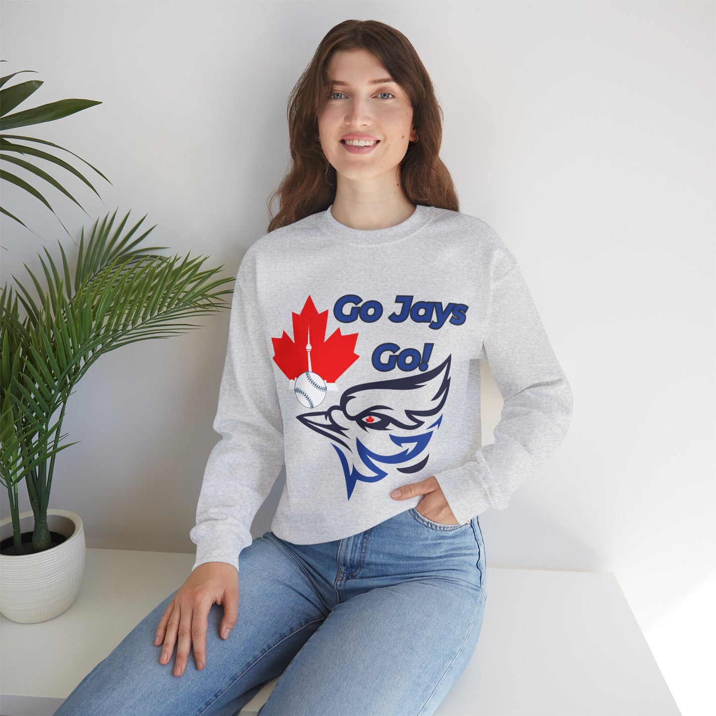 Go Jays Go Canada Crewneck Sweatshirt — Cozy Canadian Winter Gift
