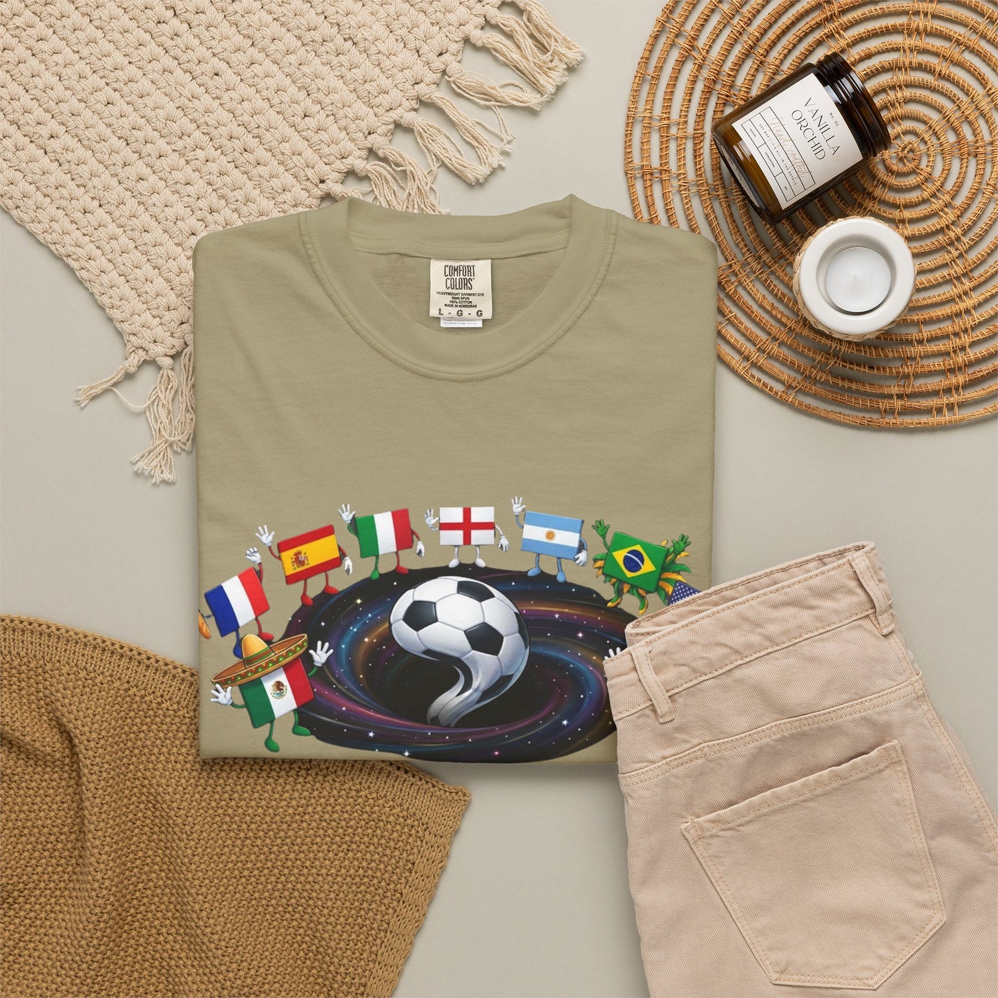 2026 World Soccer Vintage Tee — International Flag Fan T-shirt