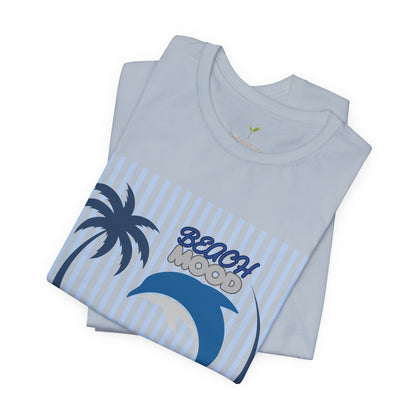 Beach Dolphin Wave T-Shirt — Palm Tree Ocean Graphic Tee