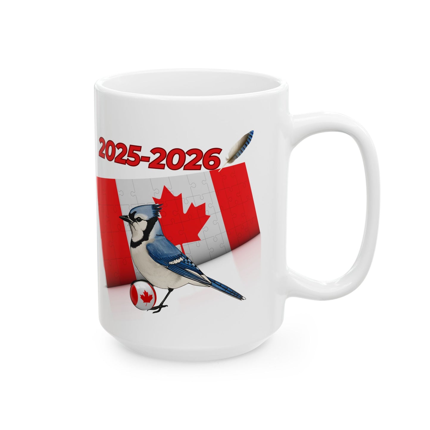 Ceramic Mug - Canadian B Jays Nature Lover Gift 11oz or 15oz Wildlife Decor Coffee Cup Canada Day Birdwatching