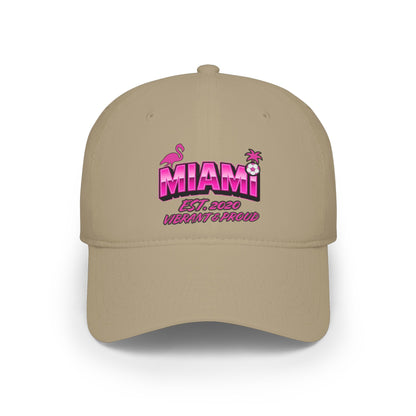 Miami Soccer Pink Flamingo Baseball Cap – Adjustable Cotton Dad Hat