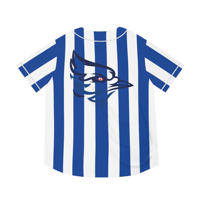 Toronto Blue White Striped Baseball Jersey | Button-Up Fan Shirt