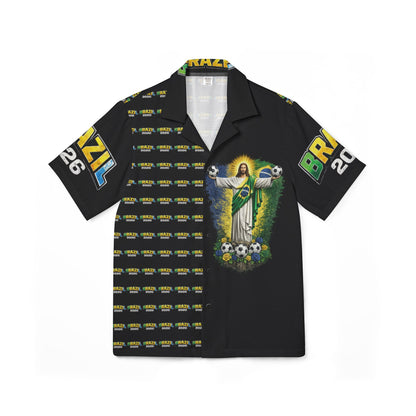 Brazil Soccer Camp Shirt — Tropical All-Over Print Fan Shirt