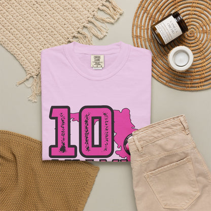 Miami # 10 Football Player T-Shirt — Athletic Garment-Dyed Soccer Tee