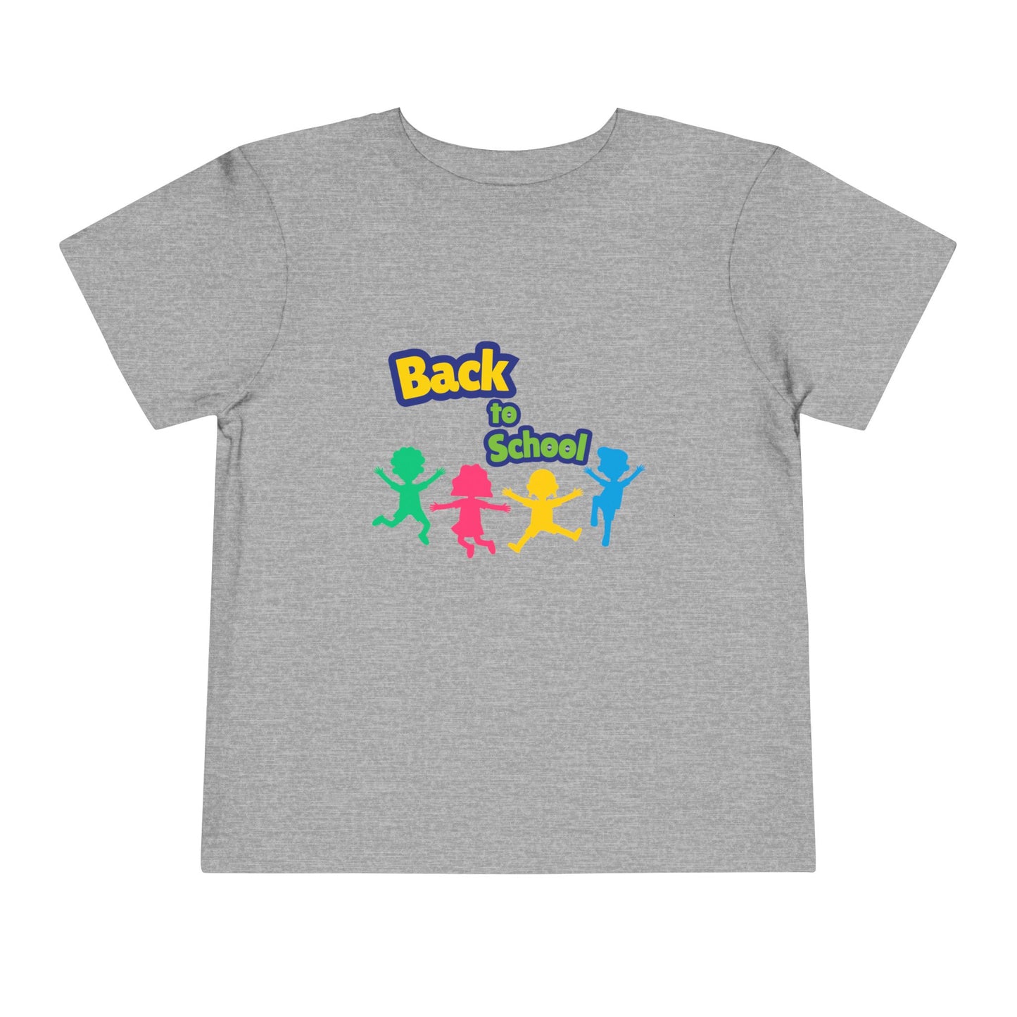 Back to School Toddler Tee — Colorful Kids Silhouettes