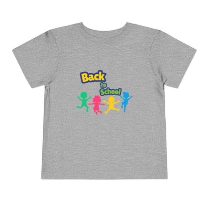 Back to School Toddler Tee — Colorful Kids Silhouettes