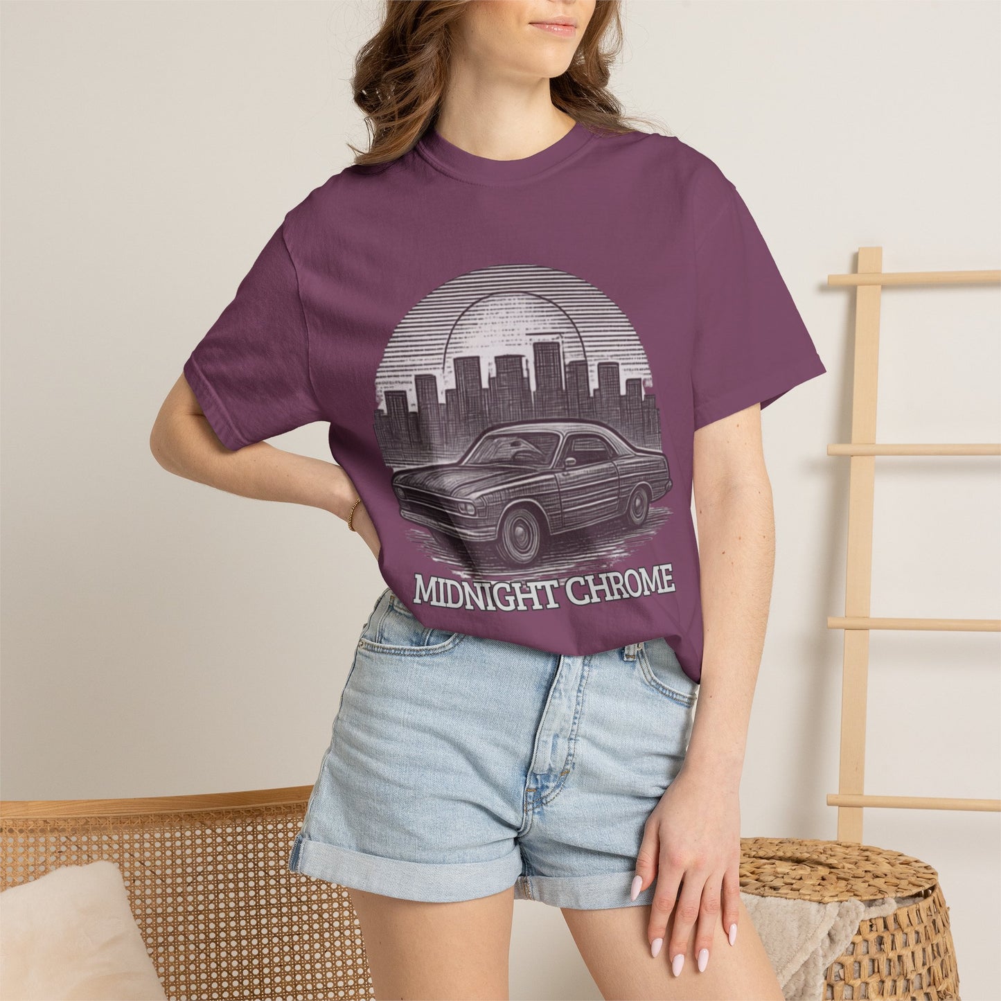 Midnight Chrome Classic Coupe Vintage Car T-Shirt