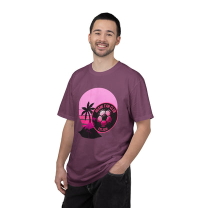 Miami Soccer Fan Club T-Shirt — Retro Pink Flamingo Game Day Tee