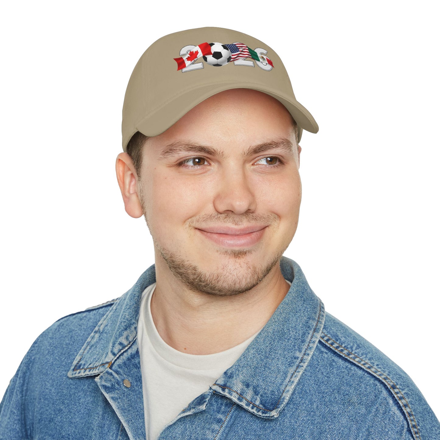 2026 North America Soccer Flag Baseball Cap — USA Canada Mexico Adjustable Dad Hat