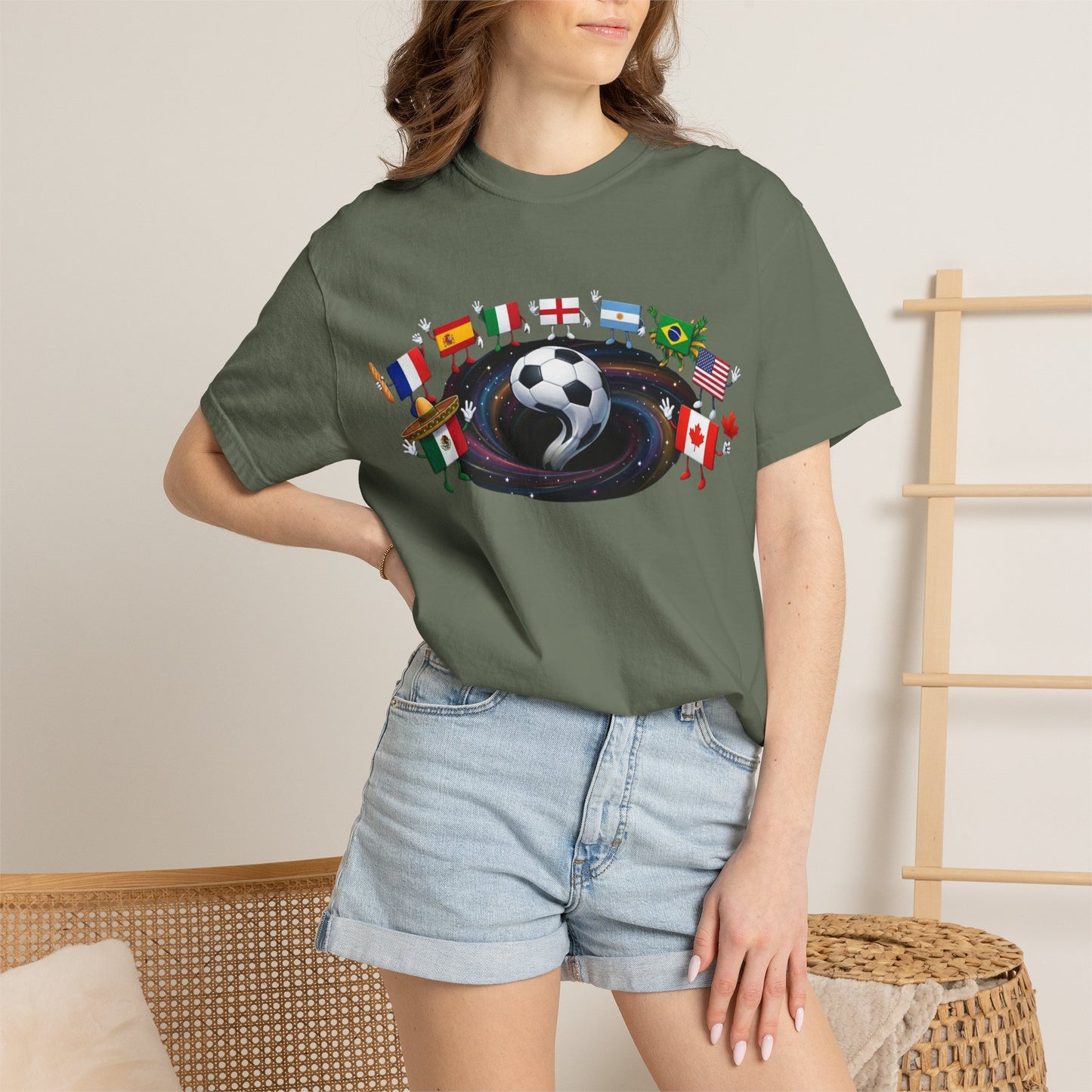 2026 World Soccer Vintage Tee — International Flag Fan T-shirt
