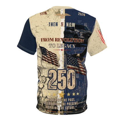 America 250 Years of Freedom Patriotic Tee | Revolution to Legacy