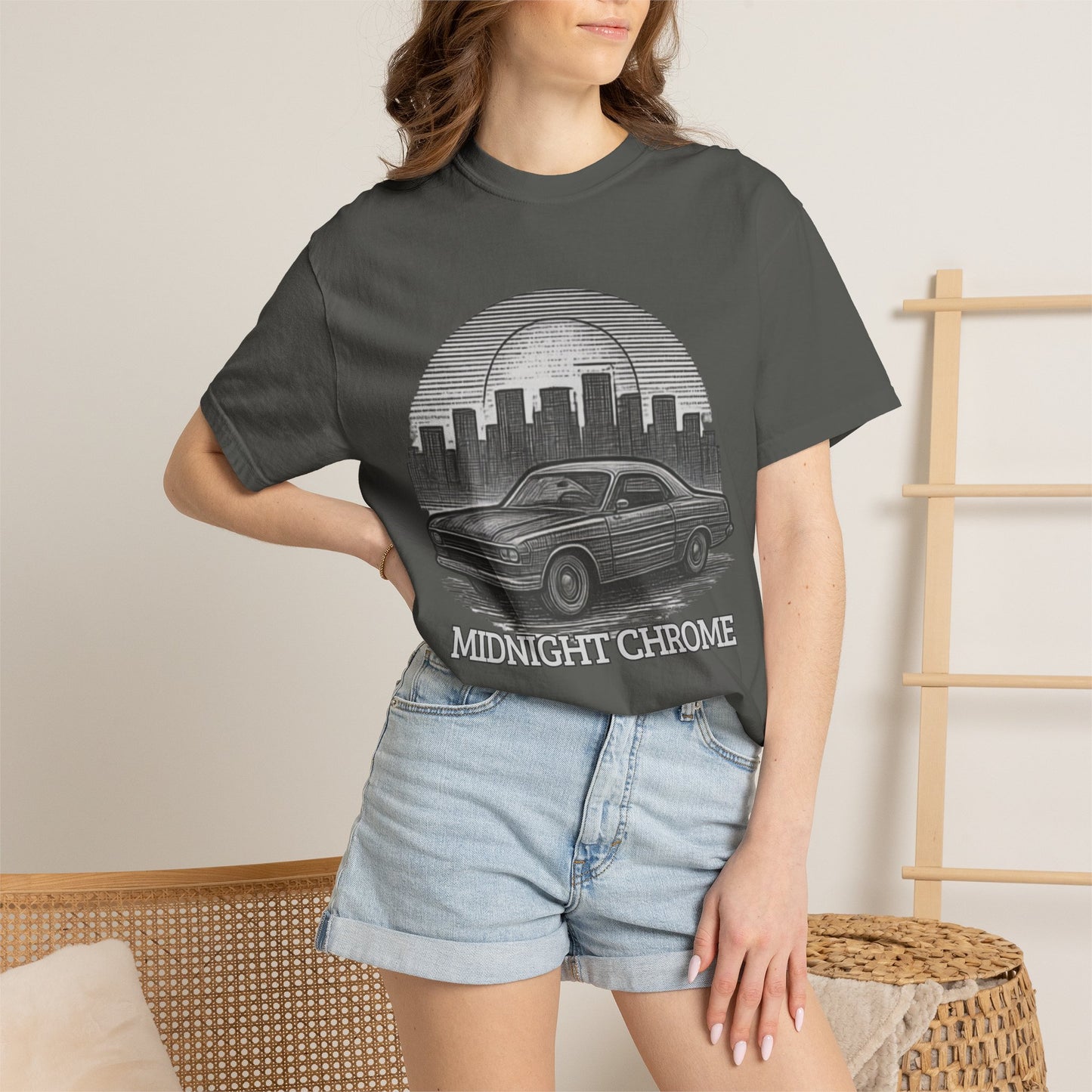 Midnight Chrome Classic Coupe Vintage Car T-Shirt