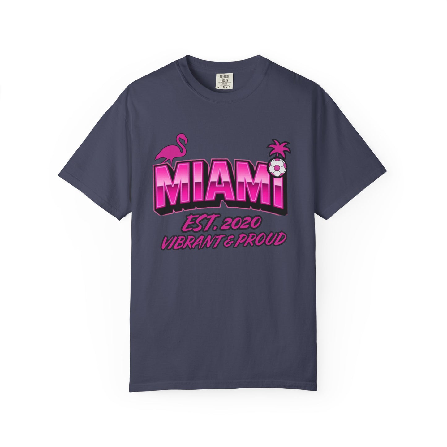 Miami Est 2020 Flamingo Soccer T-Shirt