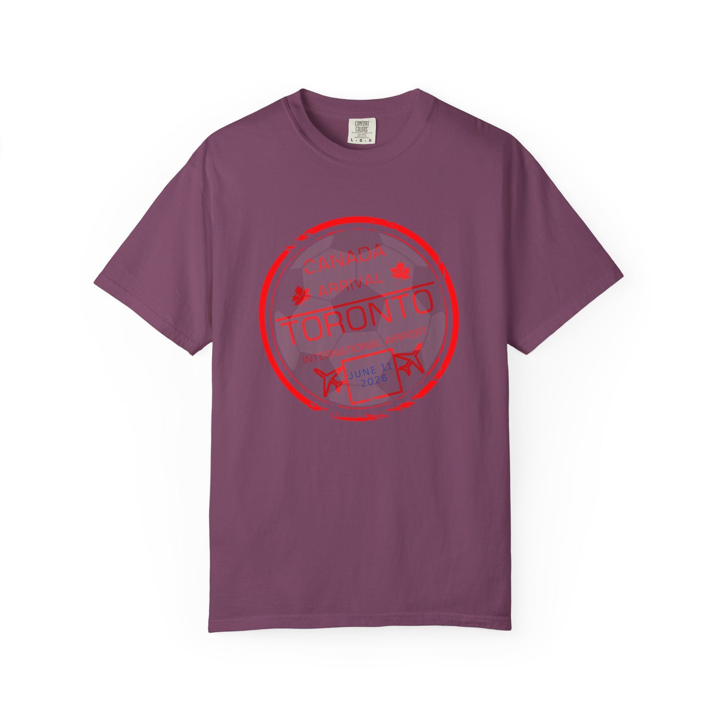 Toronto Soccer Arrival Passport Stamp T-Shirt — July 11, 2026