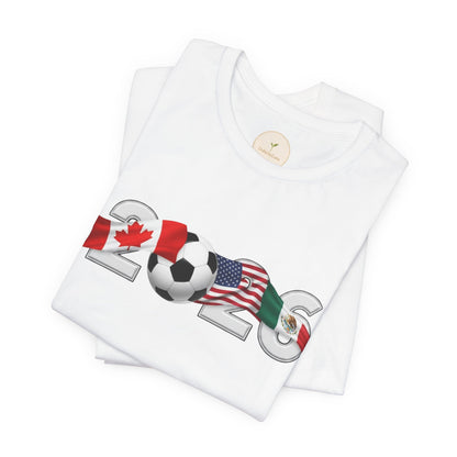 2026 North America Soccer Fan Tee — Canada USA Mexico Flag Crewneck