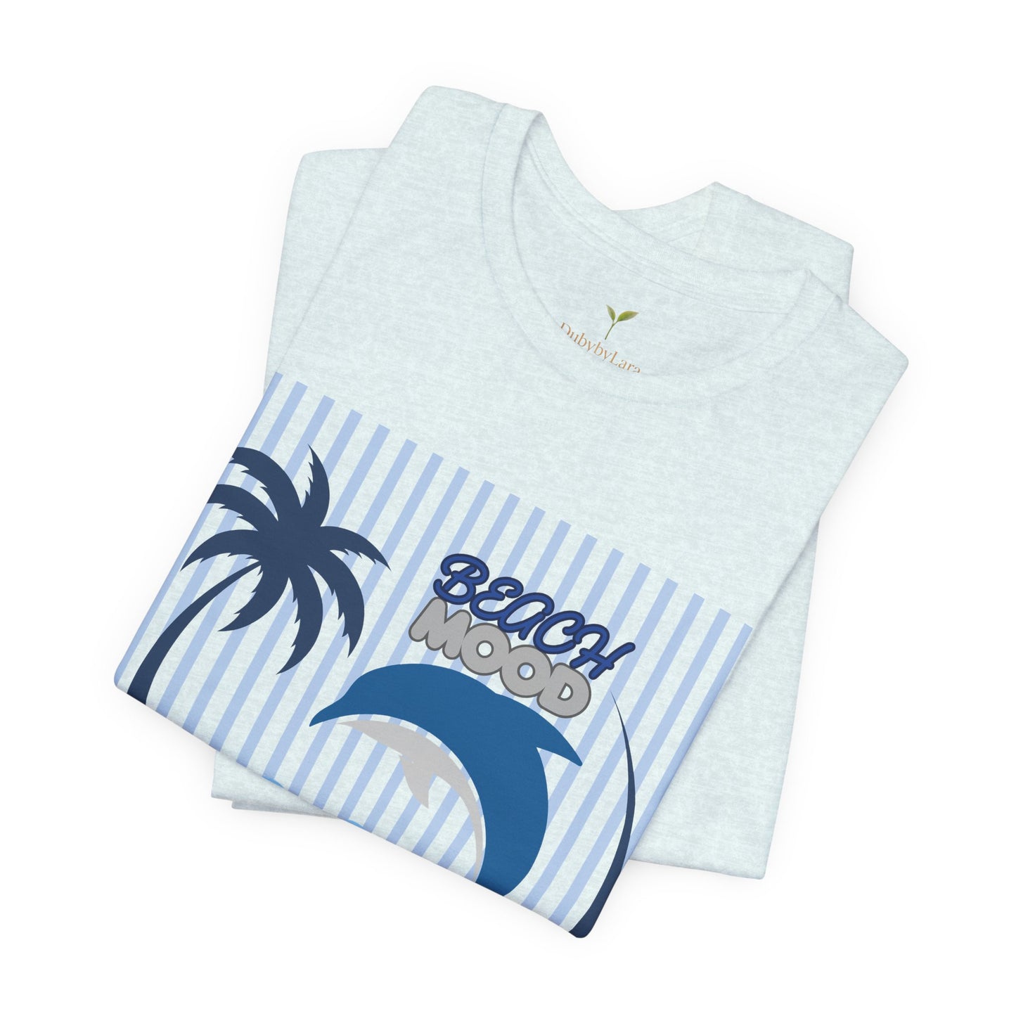 Beach Dolphin Wave T-Shirt — Palm Tree Ocean Graphic Tee