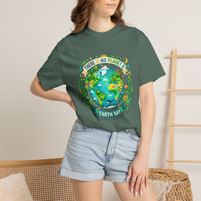Earth Day T-Shirt — "There Is No Planet B" Eco Floral Earth Illustration