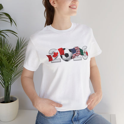 2026 North America Soccer Fan Tee — Canada USA Mexico Flag Crewneck