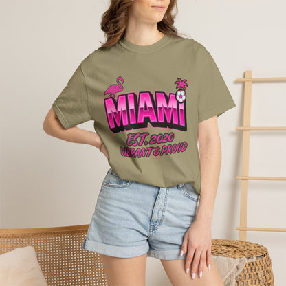Miami Est 2020 Flamingo Soccer T-Shirt