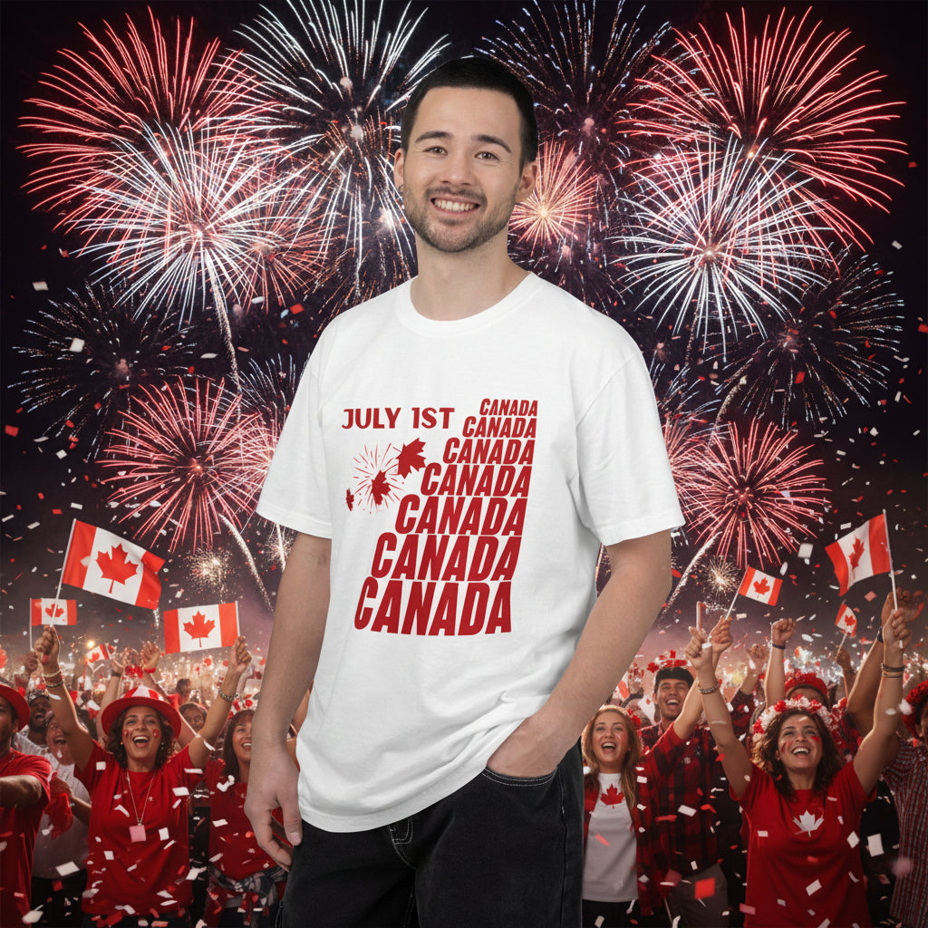 Canada Day Maple Leaf T-Shirt — Patriotic July 1st Celebration Tee