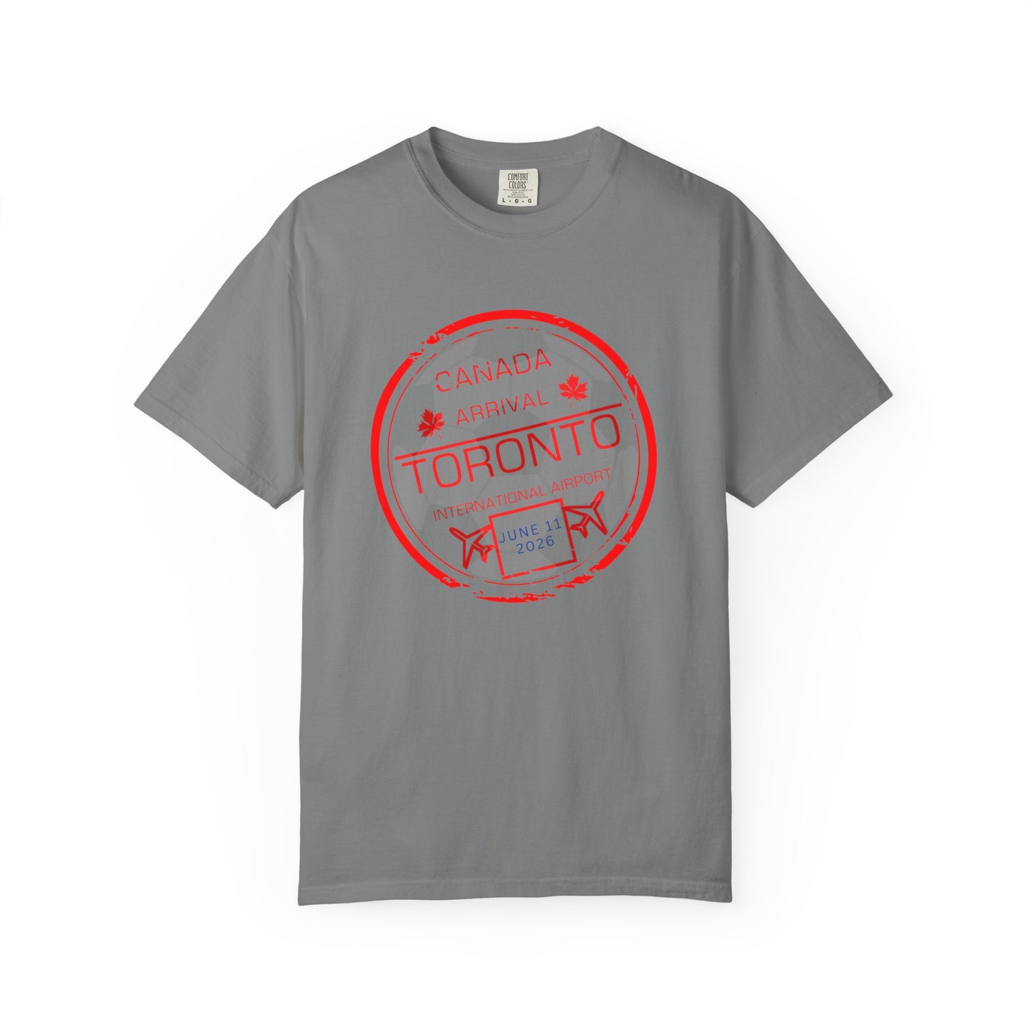 Toronto Soccer Arrival Passport Stamp T-Shirt — July 11, 2026