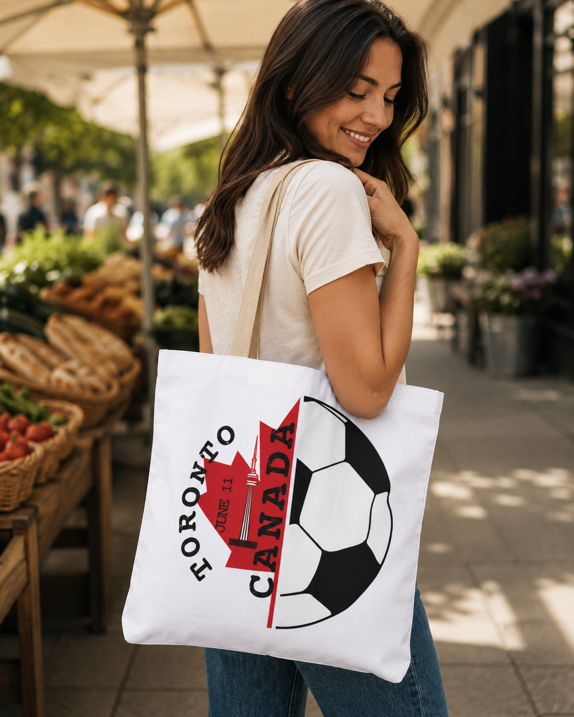 Toronto Soccer Maple Leaf Tote Bag — Match Day Souvenir Travel Tote