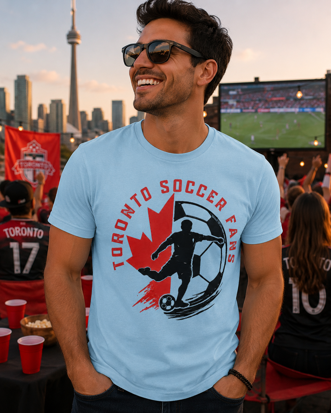 Toronto Soccer Canada Maple Leaf Football Tee | Toronto FC Fan Shirt
