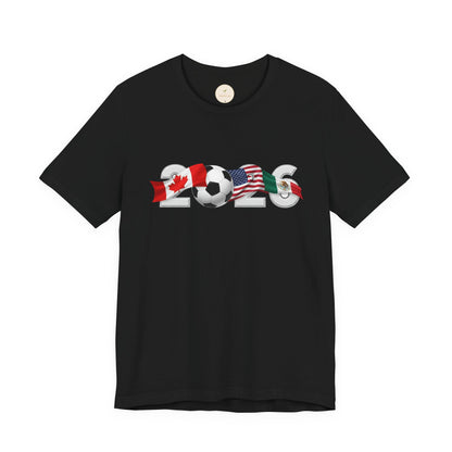 2026 North America Soccer Fan Tee — Canada USA Mexico Flag Crewneck