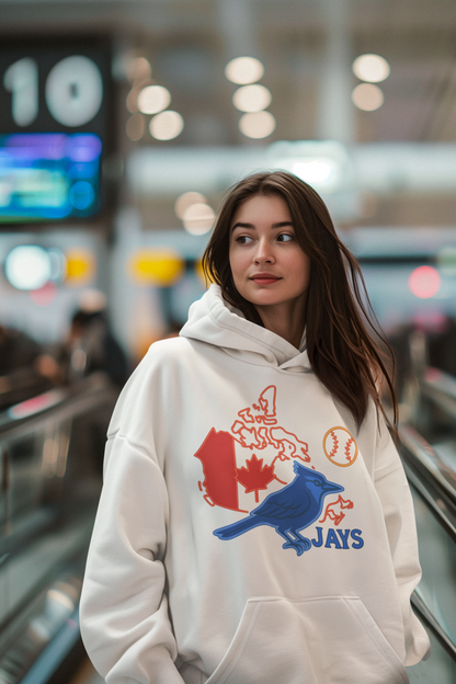 Toronto Blue Jays Baseball Hoodie — Go Jays Fan Sweatshirt, Canadian Baseball Gift