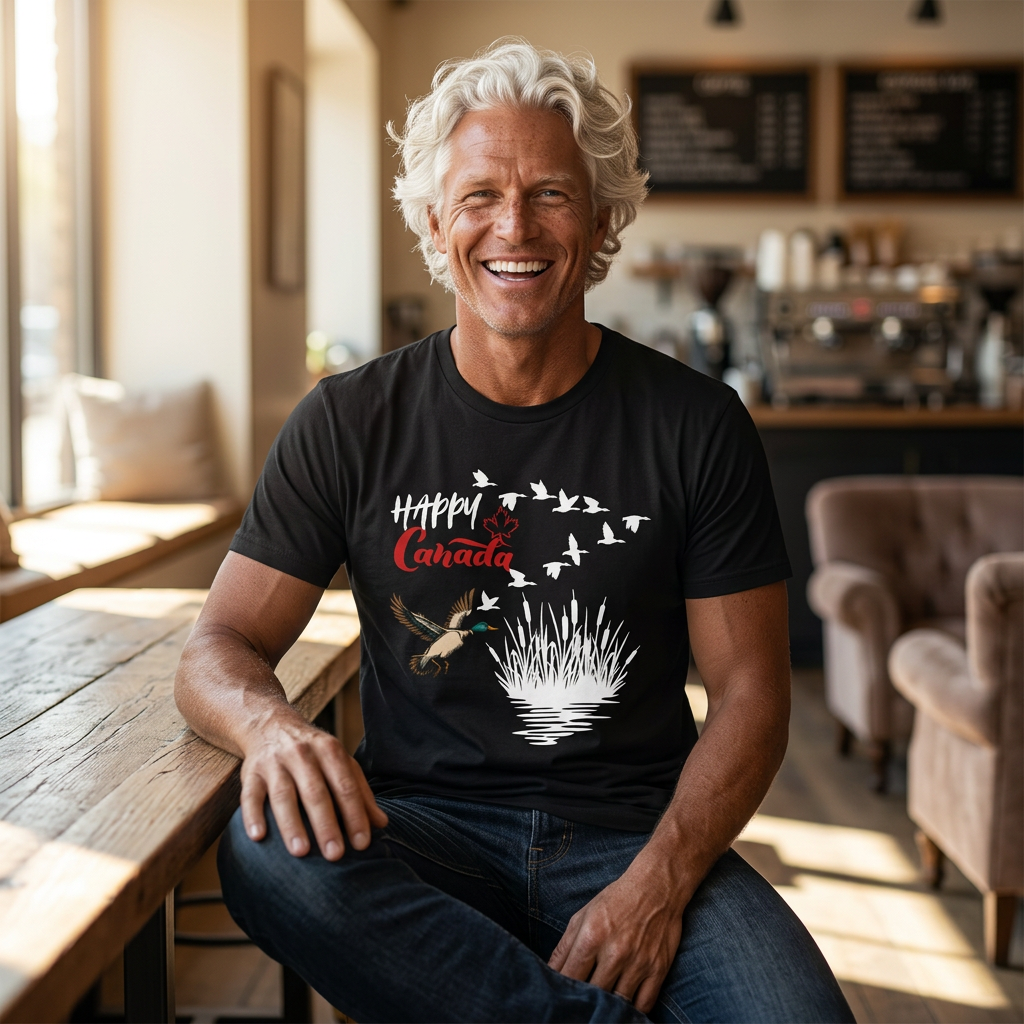Canada Day Flying Geese T-Shirt — Wildlife Nature Celebration Tee