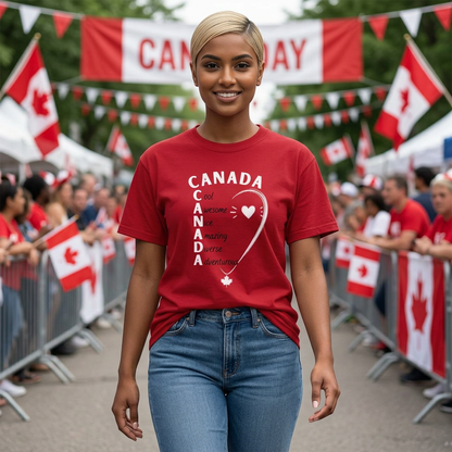 Canada acrostic poem T-shirt | Maple leaf, Canada pride
