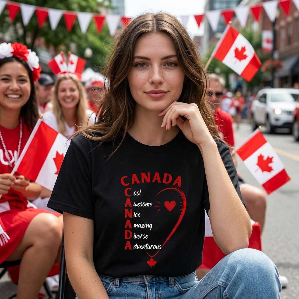 Canada acrostic poem T-shirt | Maple leaf, Canada pride