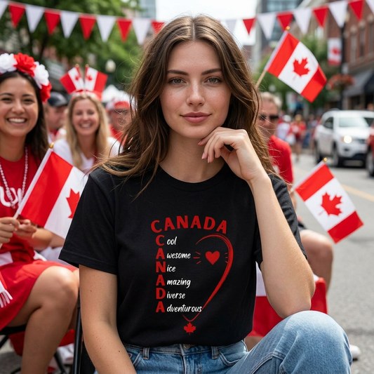 Canada acrostic poem T-shirt | Maple leaf, Canada pride