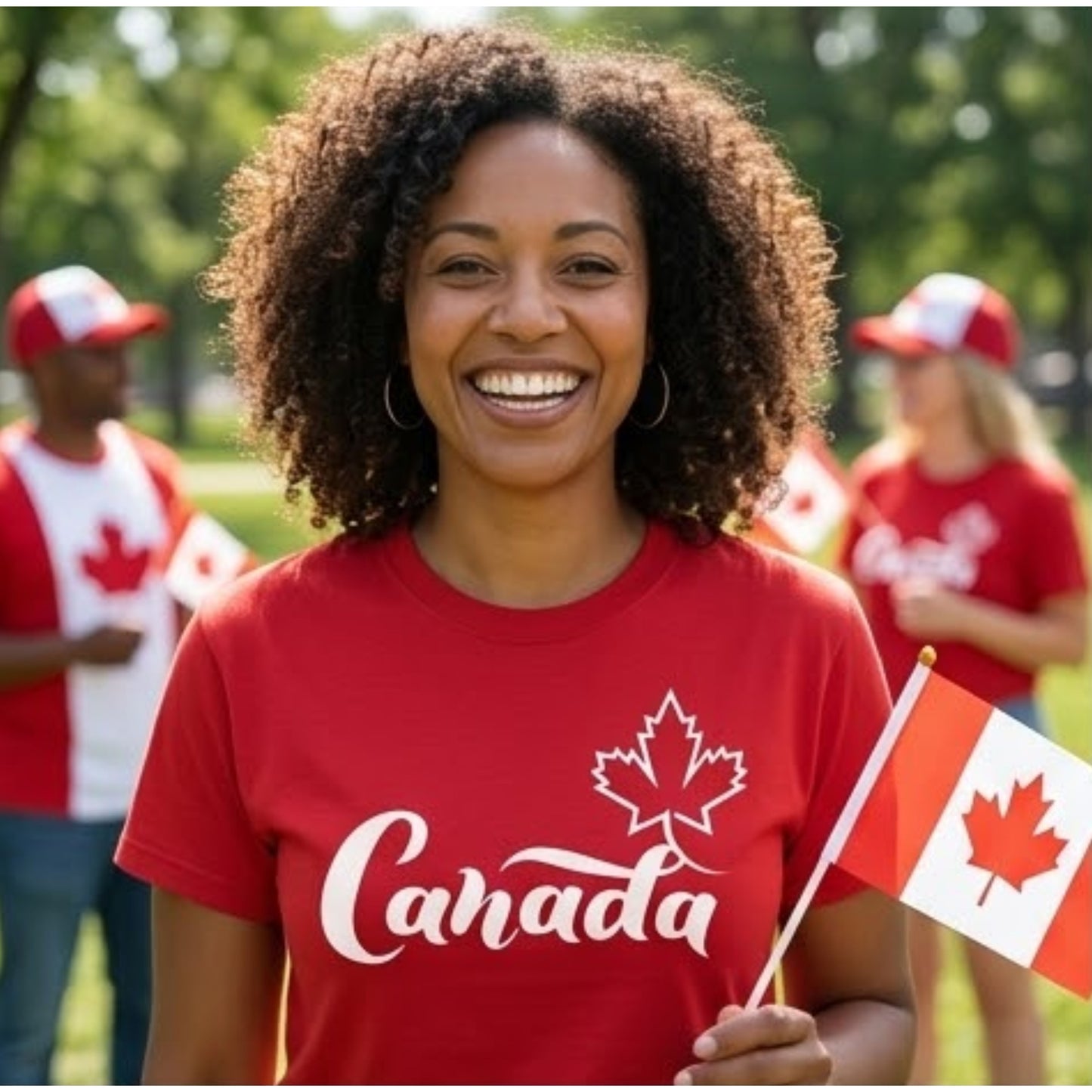Canada Day Maple Leaf & Heart T-Shirt — Canadian Pride Script Tee