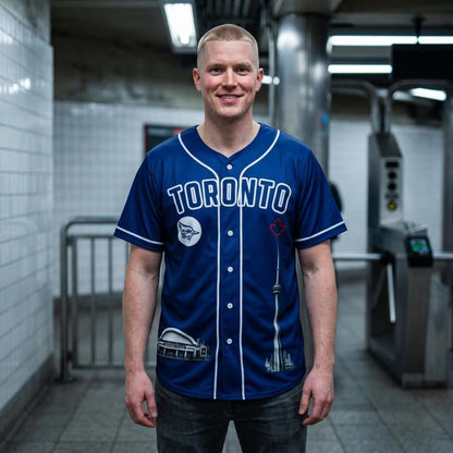Toronto Skyline Baseball Jersey — Men’s Toronto City Baseball Shirt