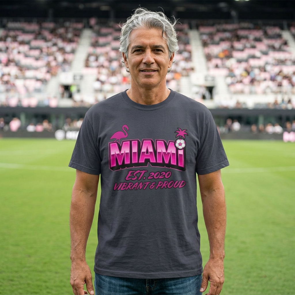 Miami Est 2020 Flamingo Soccer T-Shirt