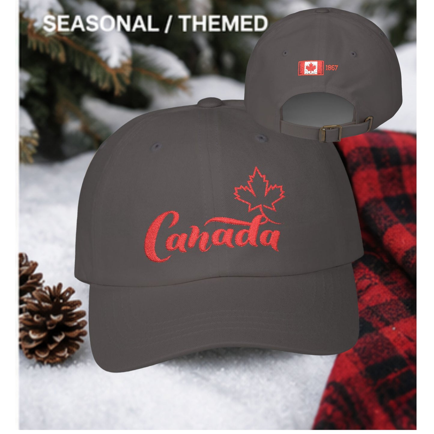 Canada Maple Leaf Embroidered Dad Cap — 1867 Heritage Classic