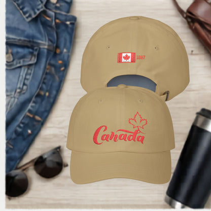 Canada Maple Leaf Embroidered Dad Cap — 1867 Heritage Classic