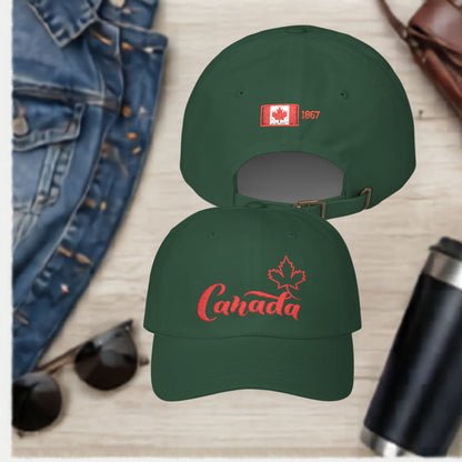 Canada Maple Leaf Embroidered Dad Cap — 1867 Heritage Classic