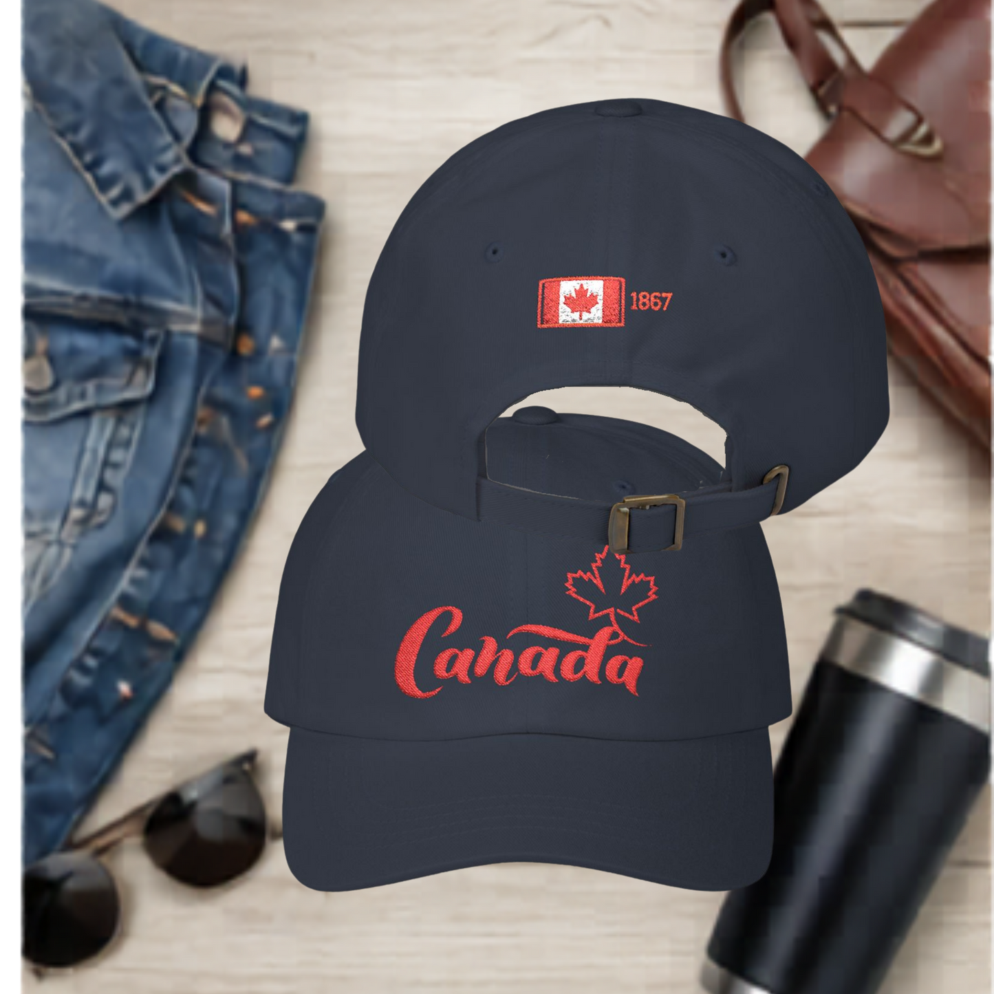 Canada Maple Leaf Embroidered Dad Cap — 1867 Heritage Classic