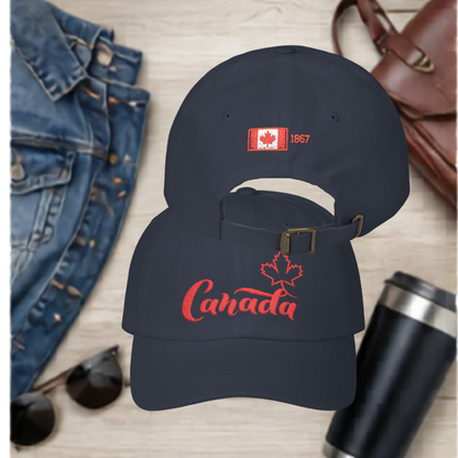 Canada Maple Leaf Embroidered Dad Cap — 1867 Heritage Classic