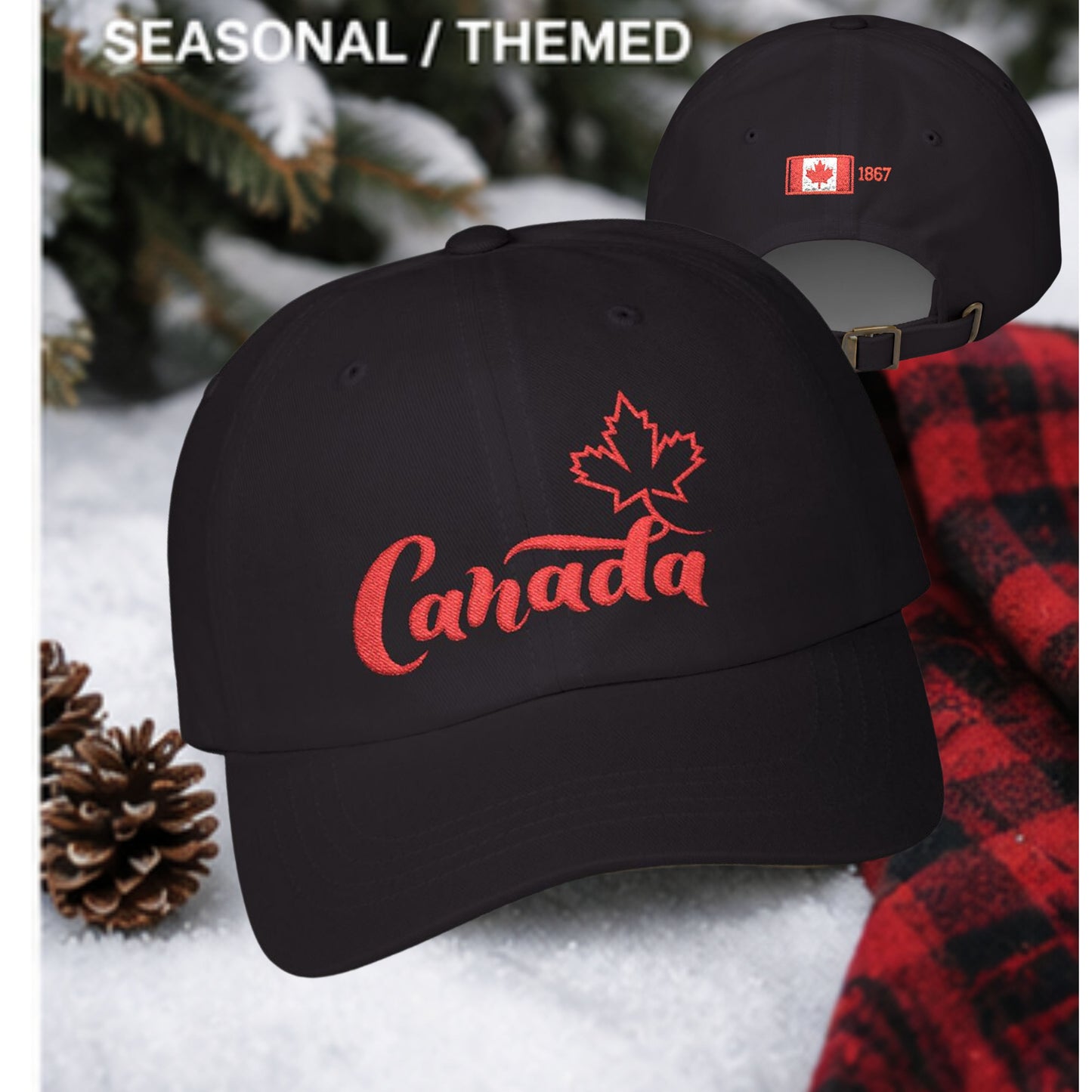 Canada Maple Leaf Embroidered Dad Cap — 1867 Heritage Classic