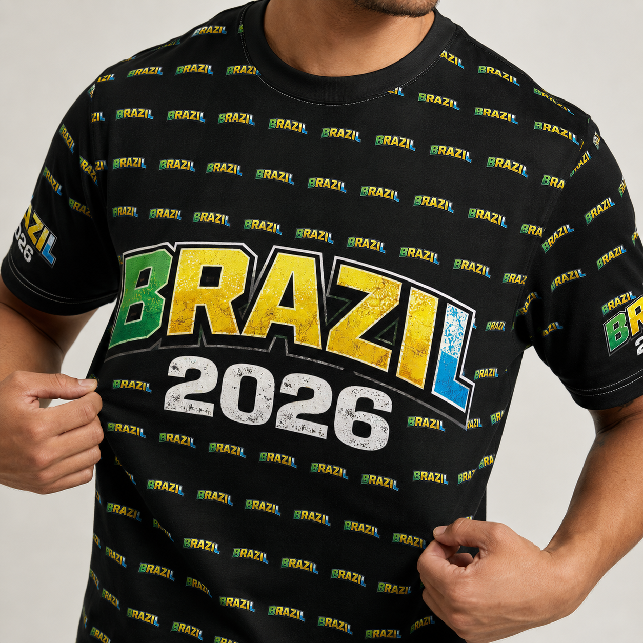 Brazilian Flag Soccer Fan Shirt — 2026 Futbol All-Over Print Tee