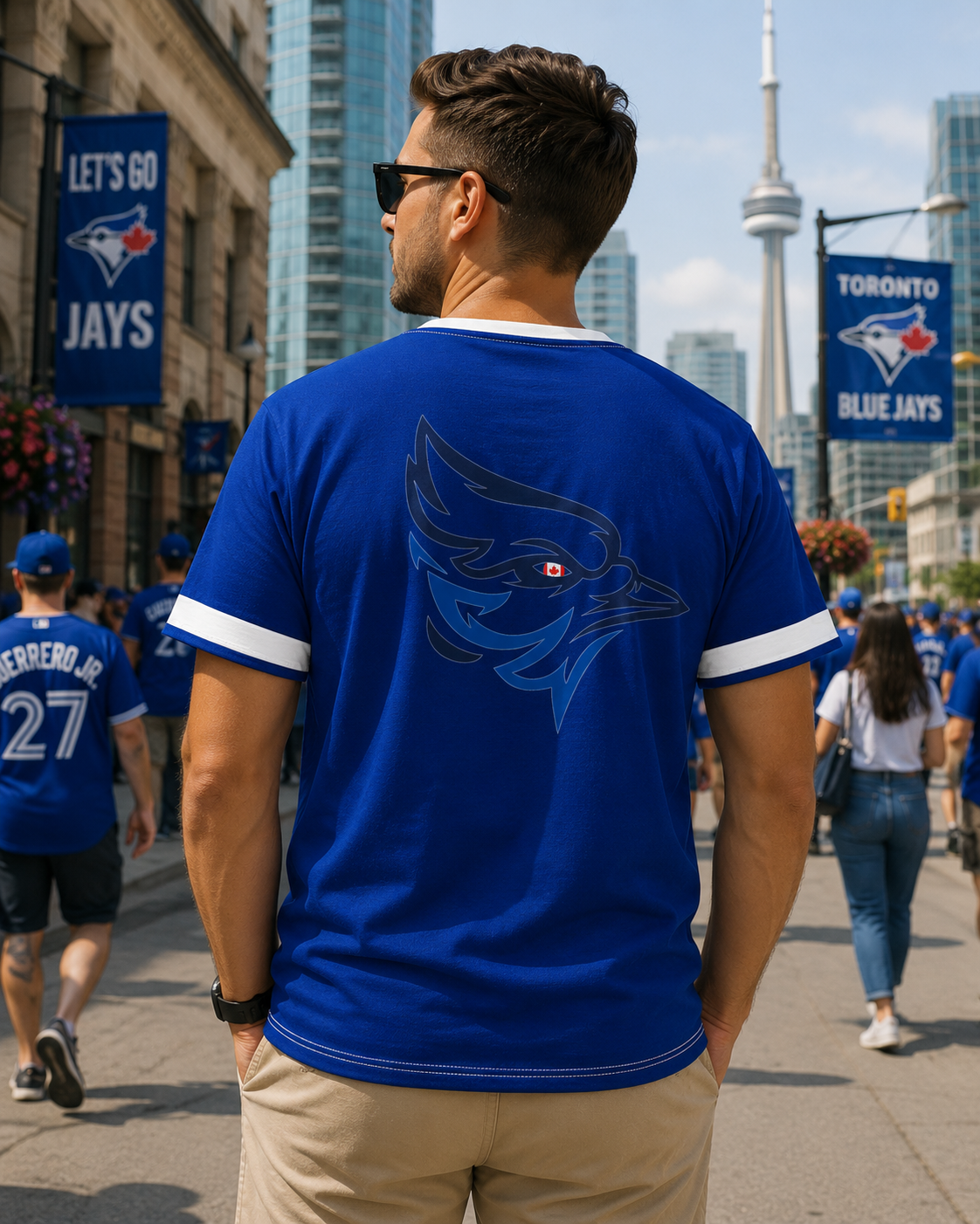Toronto Baseball Fan Tee — CN Tower Personalized Country Flags