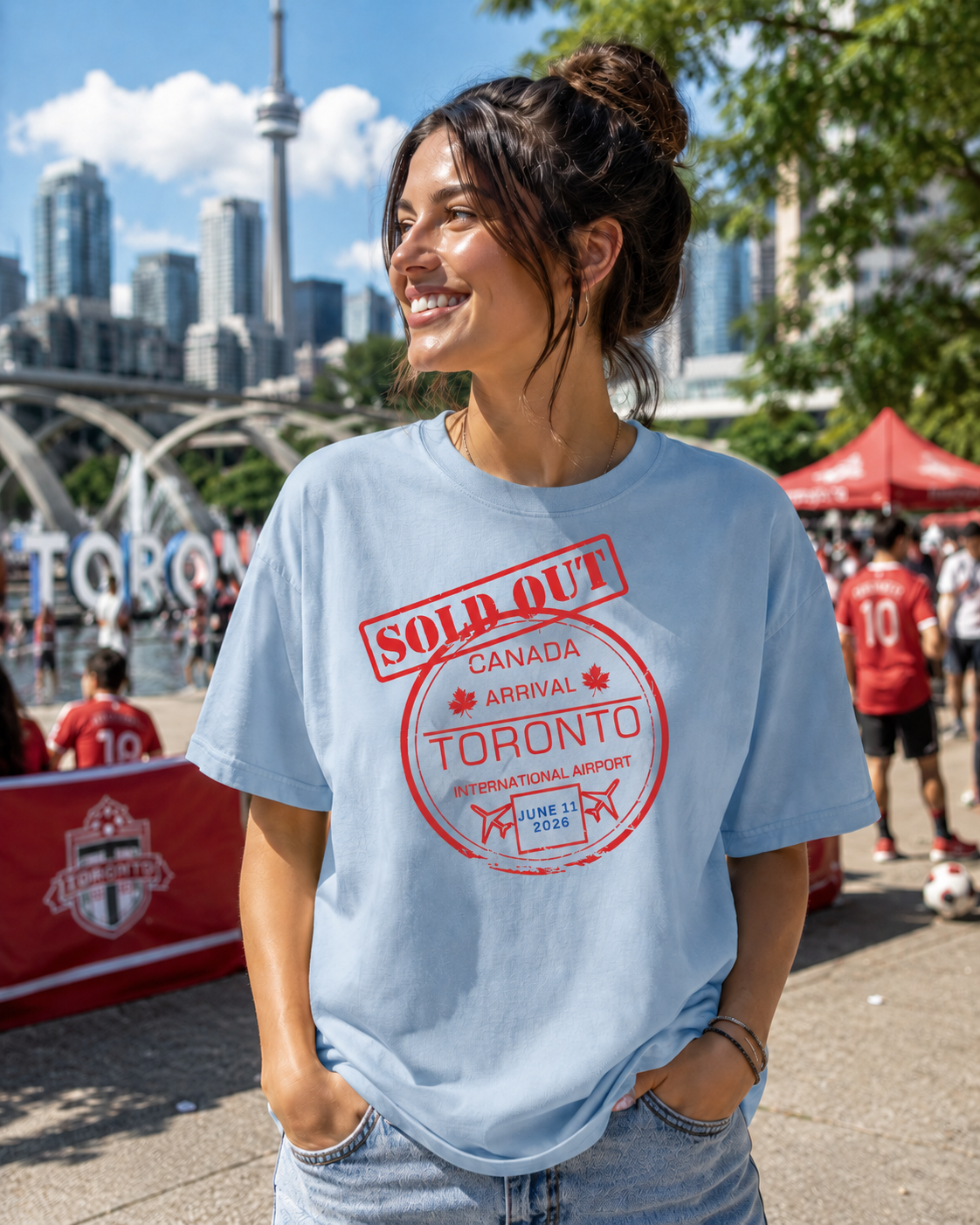 Toronto Soccer Passport Stamp T-Shirt — June 2026 Arrival Tee