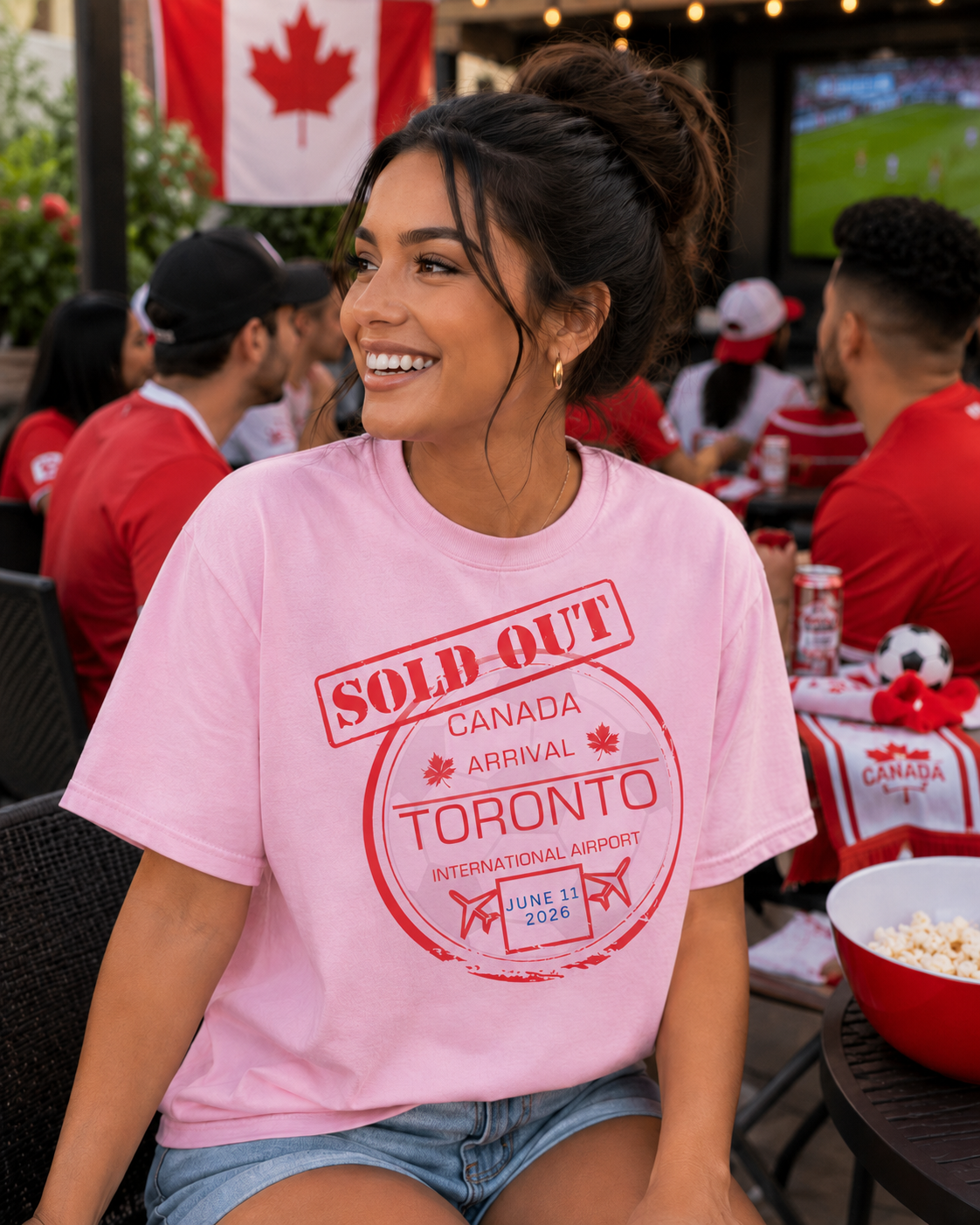Toronto Soccer Passport Stamp T-Shirt — June 2026 Arrival Tee